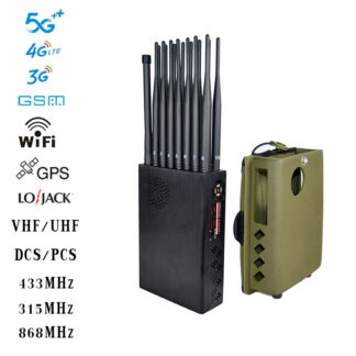 多機能ハンドヘルド5G周波数ジャマーおよび4G 3G 2G携帯電話WiFi GPS信号妨害装置