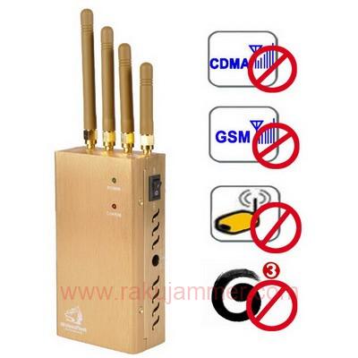 人気の4アンテナポータブルWifi Bluetoothジャマー 選択可能なジャミング GPS 3Gまたは315 433 868MHz