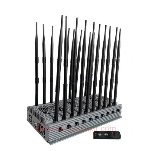 強力な155W 5Gジャミングデバイス WIFI Bluetooth GPS UHF 315 433 868MHz信号をブロック