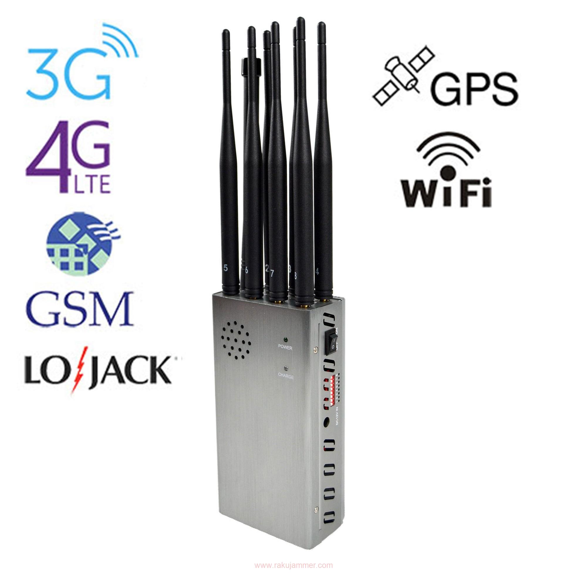 人気のポータブル8バンド電話ジャマーとWIFI GPS LOJACK信号ブロッカー