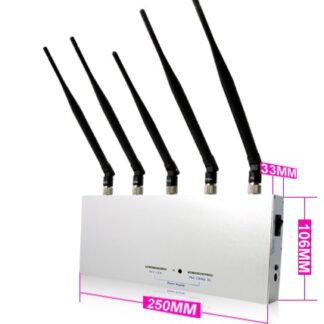 リモコン付きの5つの高利得アンテナデスクトップ携帯電話ジャマー