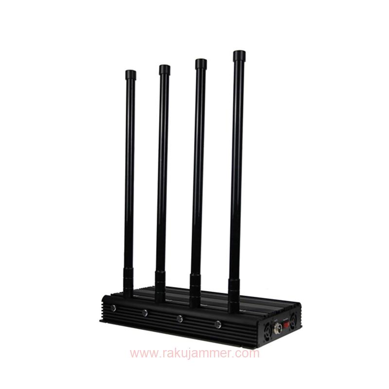 4つの外部全方向アンテナを備えた高出力信号ジャミングデバイス