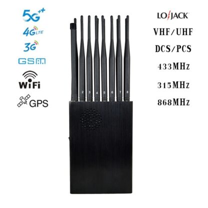 多機能ハンドヘルド5G周波数ジャマーおよび4G 3G 2G携帯電話WiFi GPS信号妨害装置 - 画像 (2)