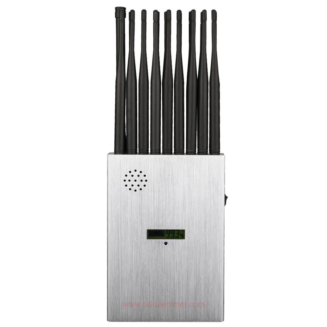 携帯電話、WiFi、GPS、UHF、VHF、RF信号用の世界初の27バンドポータブルジャマー - 画像 (2)