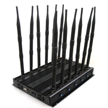 最新の12アンテナ調整可能なパワーUHF VHFジャマーは、2G 3G 4G WIFI GPS ロジャックをブロックします - 画像 (2)