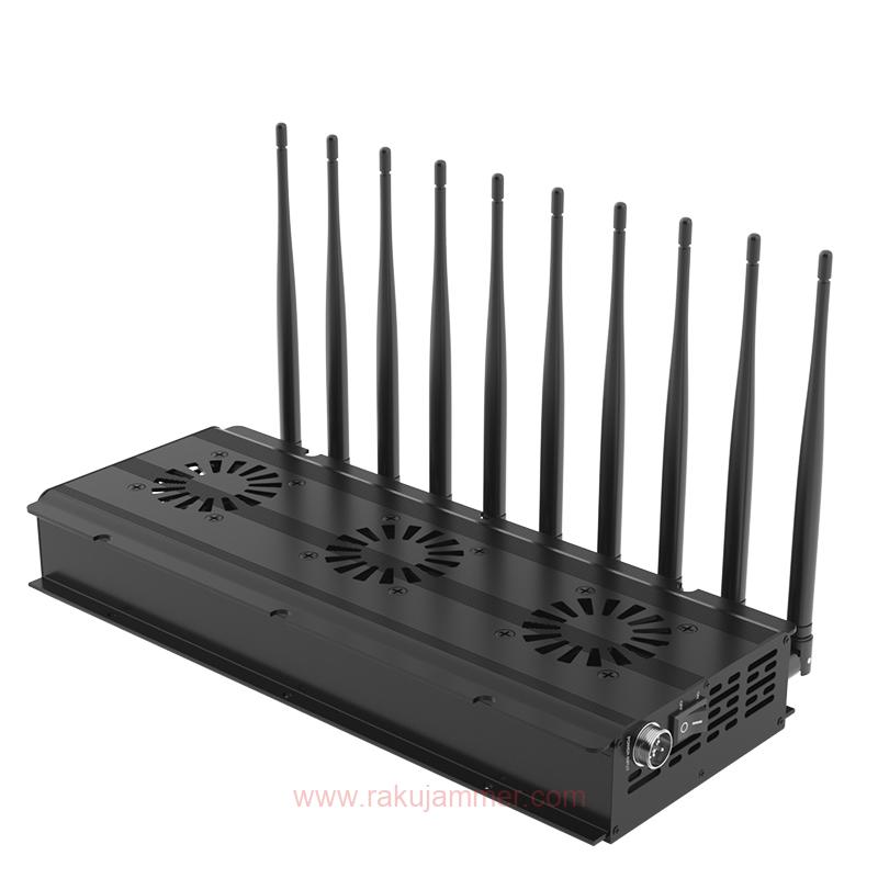 高性能デスクトップ5G携帯電話ジャマー ブロッカー Wifi GPSトラッカー 10バンド搭載 - 画像 (2)