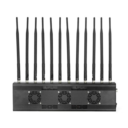 ブラック12アンテナデスクトップ2/3/4/5GモバイルジャマーWIFI GPS VHF UHF信号妨害器 - 画像 (2)