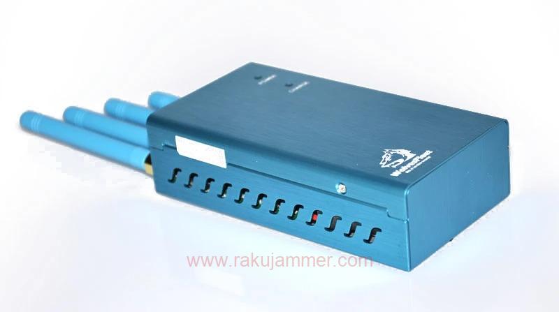 人気のスカイブルーのハンドヘルドフル機能GPS追跡防止ジャマー(4つのアンテナ付き) - 画像 (3)