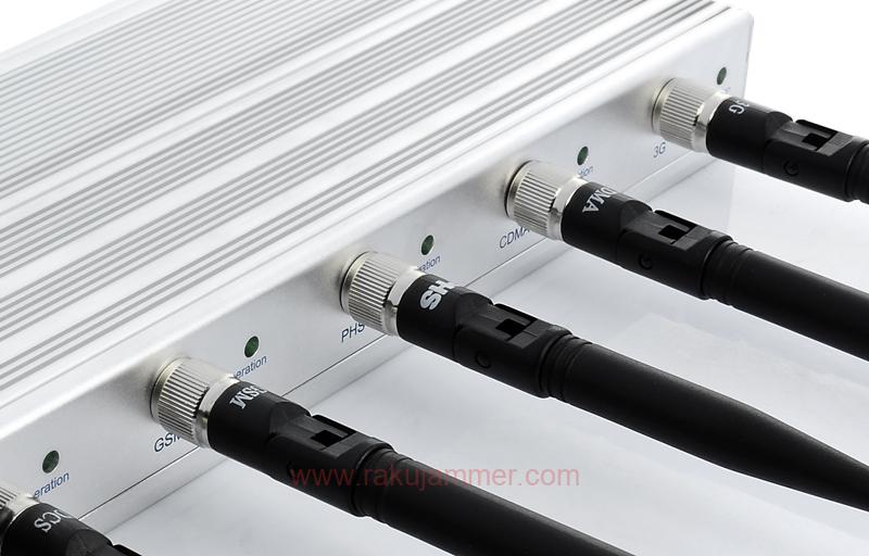 リモコン付きの5つの高利得アンテナデスクトップ携帯電話ジャマー - 画像 (3)