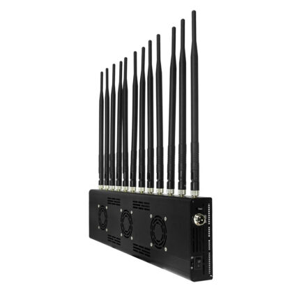 ブラック12アンテナデスクトップ2/3/4/5GモバイルジャマーWIFI GPS VHF UHF信号妨害器 - 画像 (3)