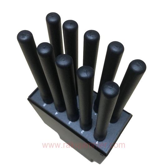 ポータブル10アンテナ携帯電話ブロッカーおよびWiFi UHF VHF信号ジャマー - 画像 (3)