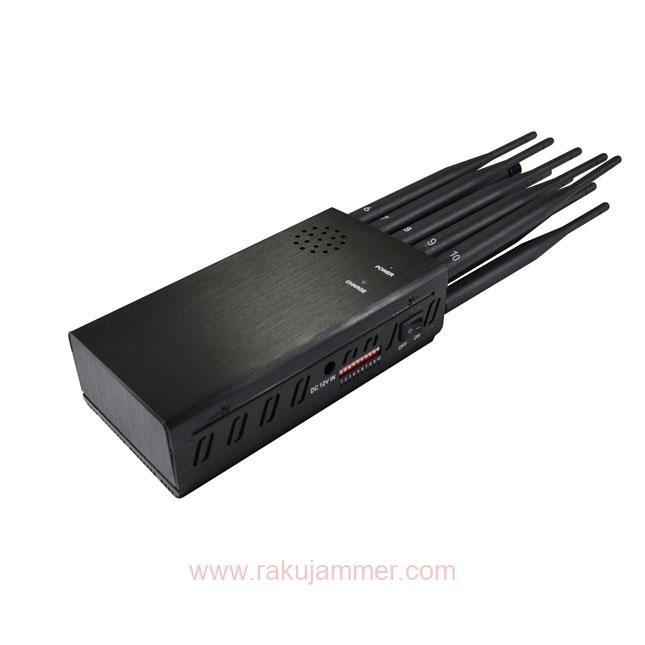 最新のハンドヘルド10バンド携帯信号ブロッカー、携帯電話、WiFi、GPS信号をジャミング - 画像 (4)