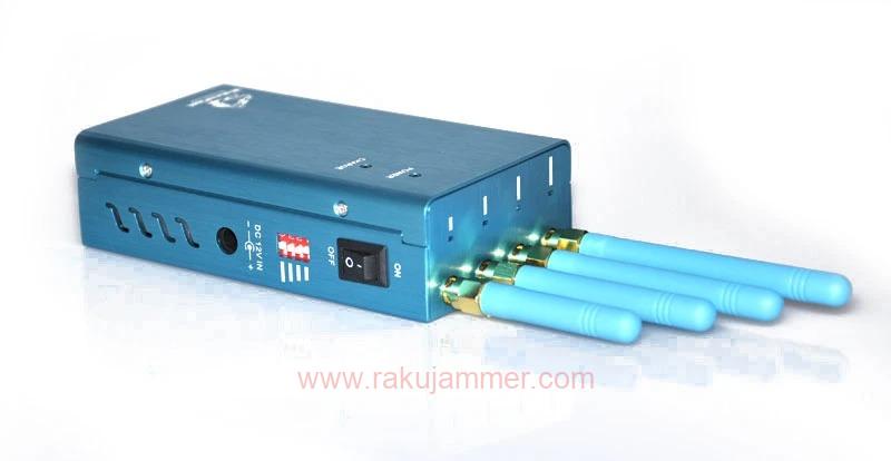 人気のスカイブルーのハンドヘルドフル機能GPS追跡防止ジャマー(4つのアンテナ付き) - 画像 (4)