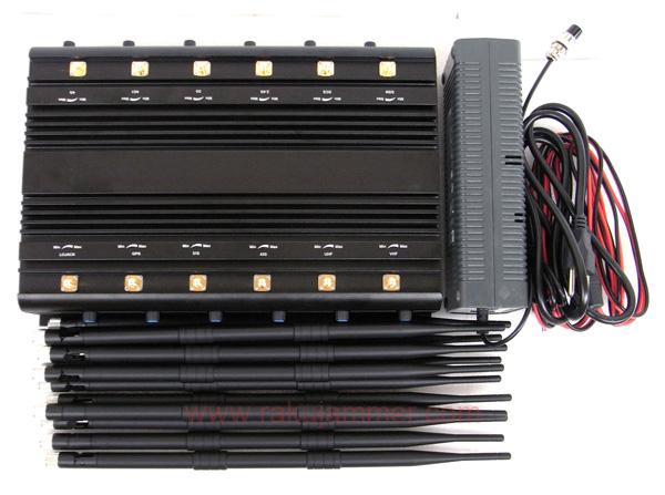 最新の12アンテナ調整可能なパワーUHF VHFジャマーは、2G 3G 4G WIFI GPS ロジャックをブロックします - 画像 (4)