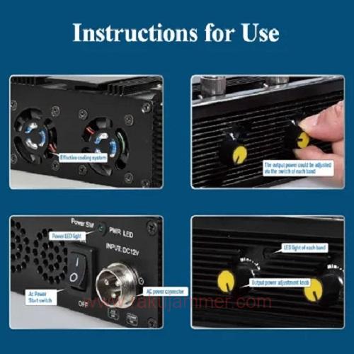 安価な固定6バンド携帯電話ブロッカー装置 GSM 3G 4G 2.4G Wifi信号をブロック - 画像 (4)