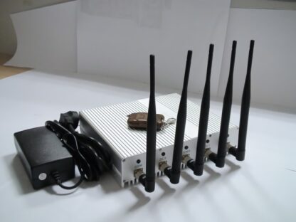 高品質の携帯電話ジャマー デスクトップ GPS信号ブロッカー 5つのアンテナ付き - 画像 (4)