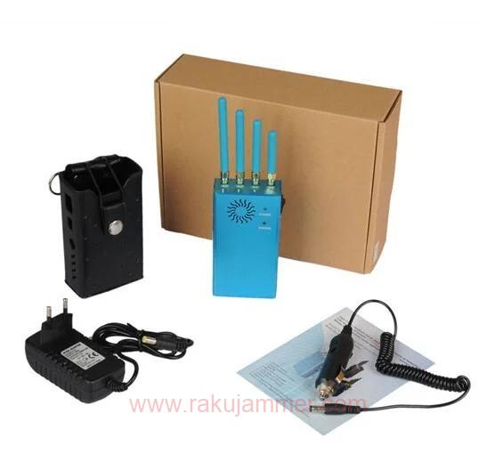 人気のスカイブルーのハンドヘルドフル機能GPS追跡防止ジャマー(4つのアンテナ付き) - 画像 (5)