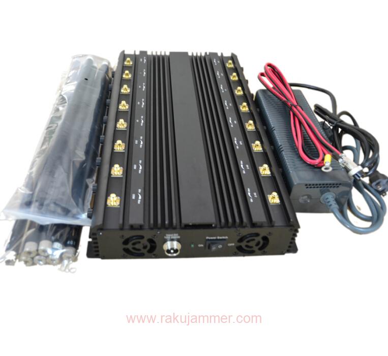 強力な携帯電話ブロッカー GSM 3G 4G 携帯電話 WiFi GPS VHF UHF 信号を16本のアンテナで妨害します - 画像 (5)