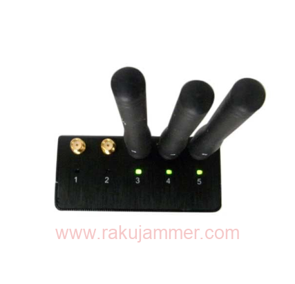 5バンドポータブルWiFi Bluetoothジャマー GSM 3G 4G携帯電話およびGPS追跡信号をブロック - 画像 (5)