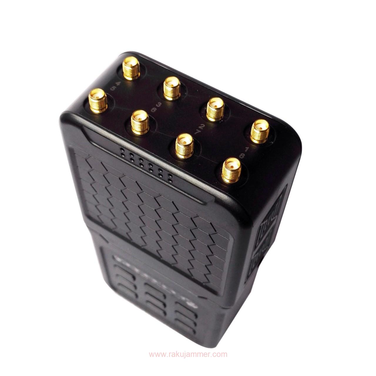 クラシックポータブルWiFi/Bluetooth GPS 2G 3G 4G信号ブロッカー(8本のアンテナ付き) - 画像 (5)