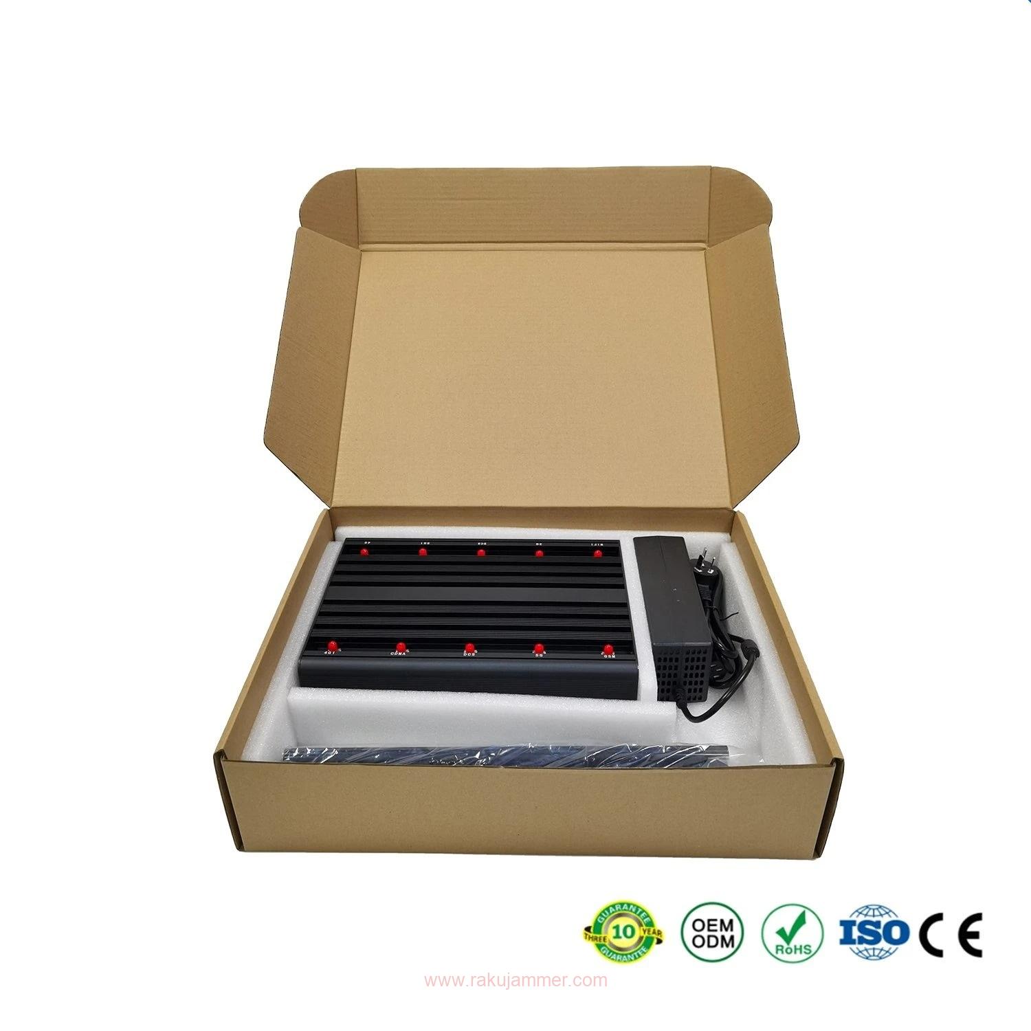 10本の高利得全方向アンテナを備えたプロフェッショナルな携帯電話信号ジャマー - 画像 (5)