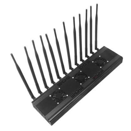 ブラック12アンテナデスクトップ2/3/4/5GモバイルジャマーWIFI GPS VHF UHF信号妨害器 - 画像 (5)